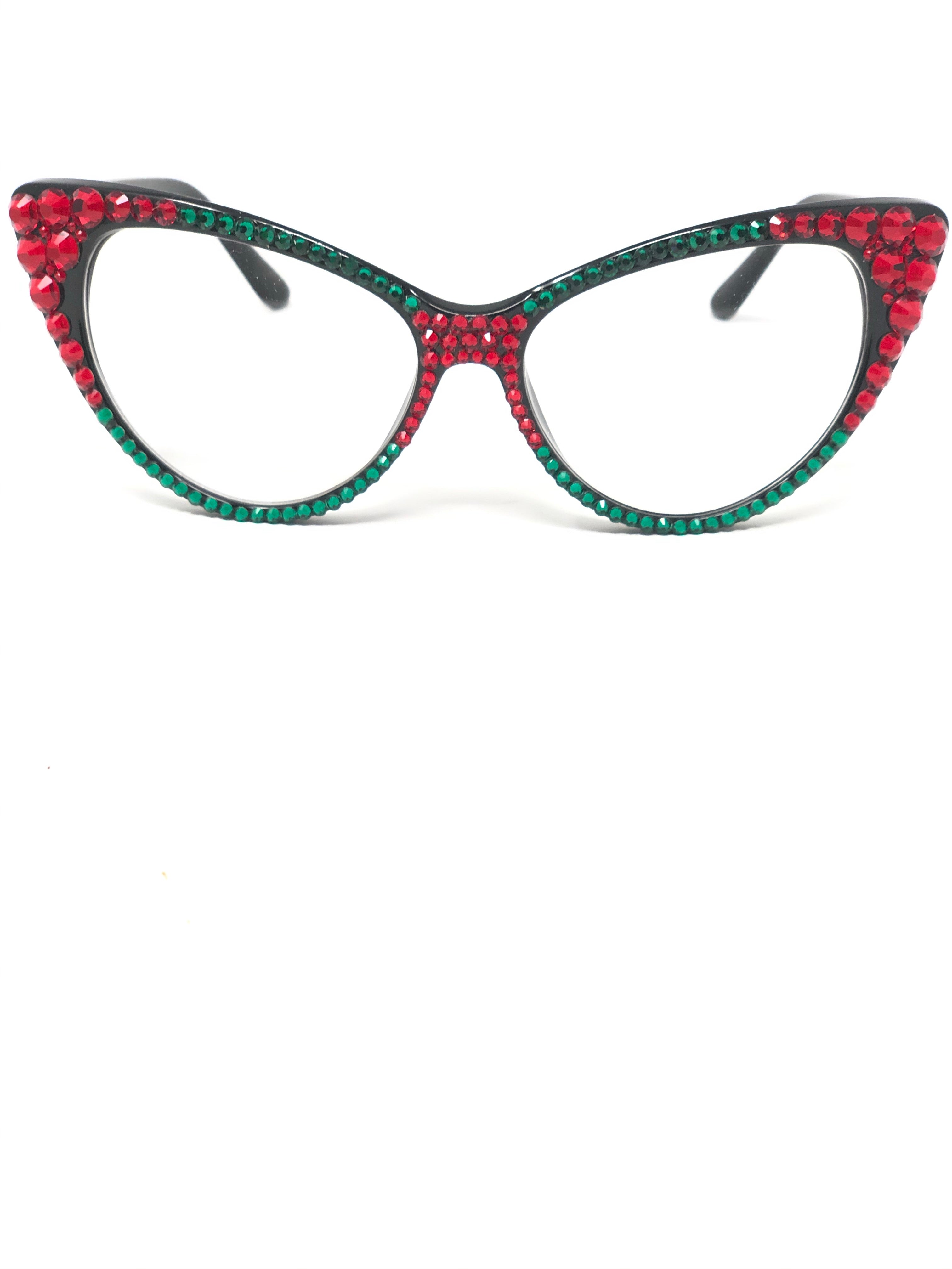 Fashion Crystal Eyewear-Red – It Looks Good On You.com